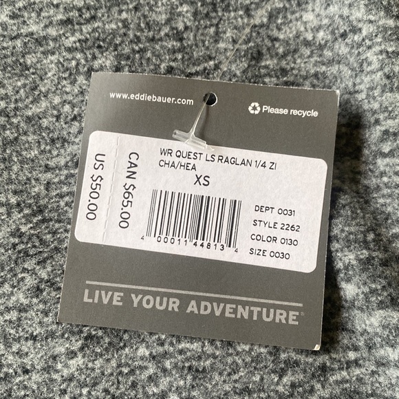 Grey Eddie Bauer half-zip - Picture 3 of 4